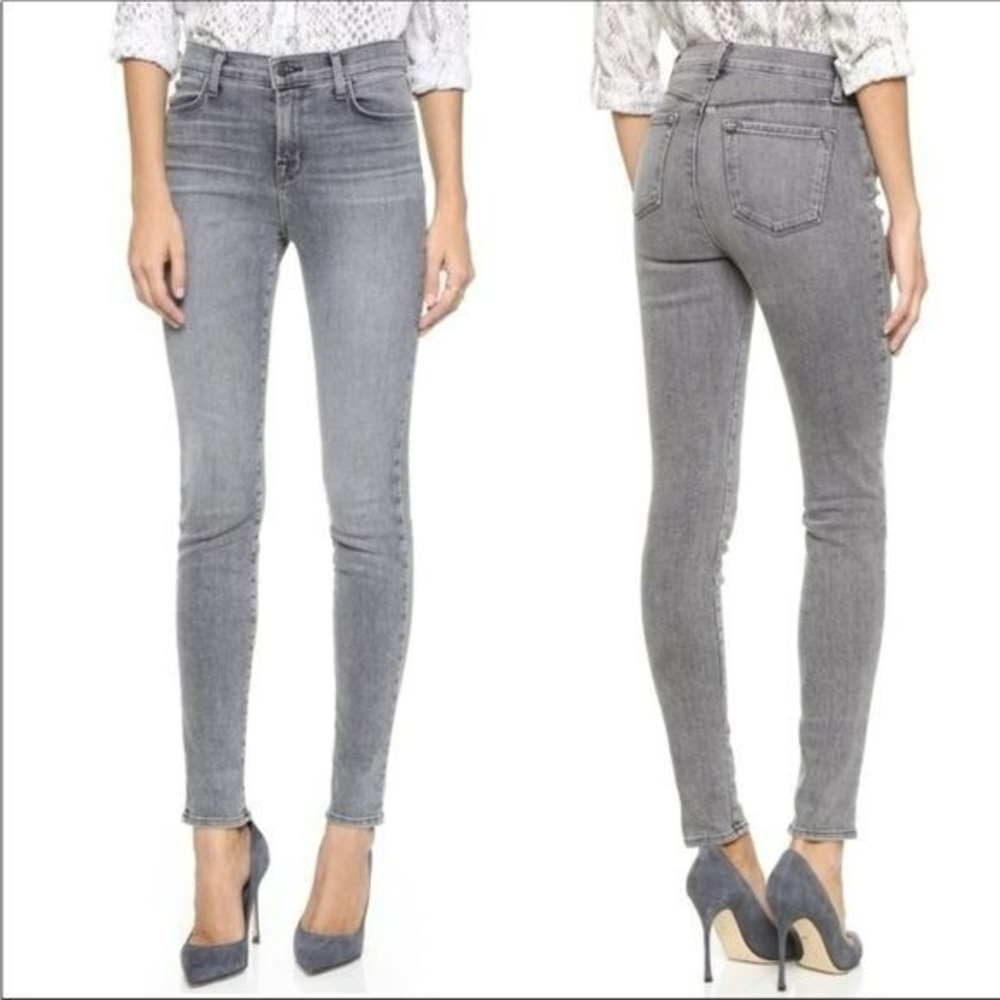 J Brand Women's Skinny Maria High Rise Dove Gray Grey Jeans 26